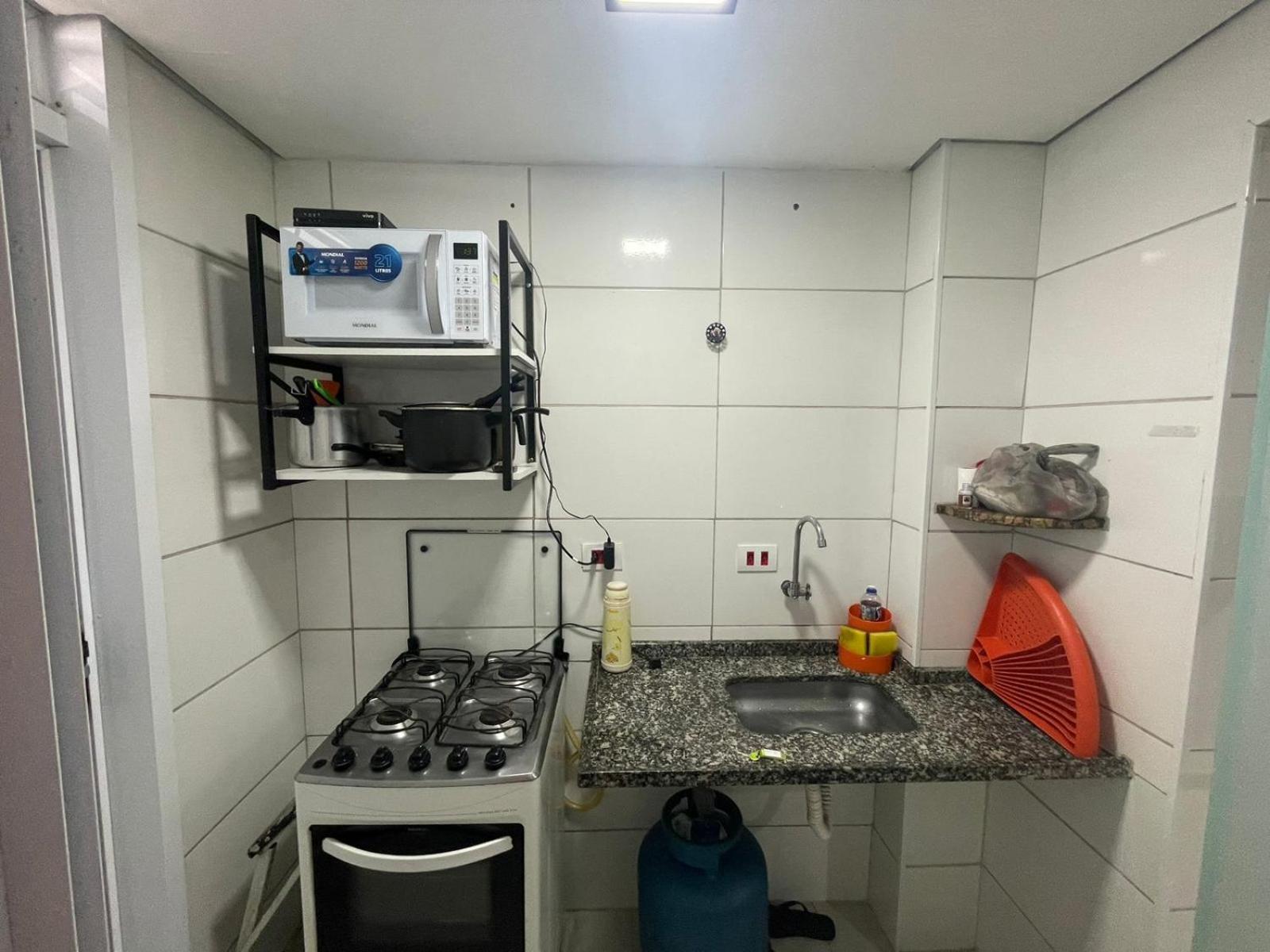 Kitnet Guilhermina Frente Feirinha E Mar Praia Grande  Kültér fotó